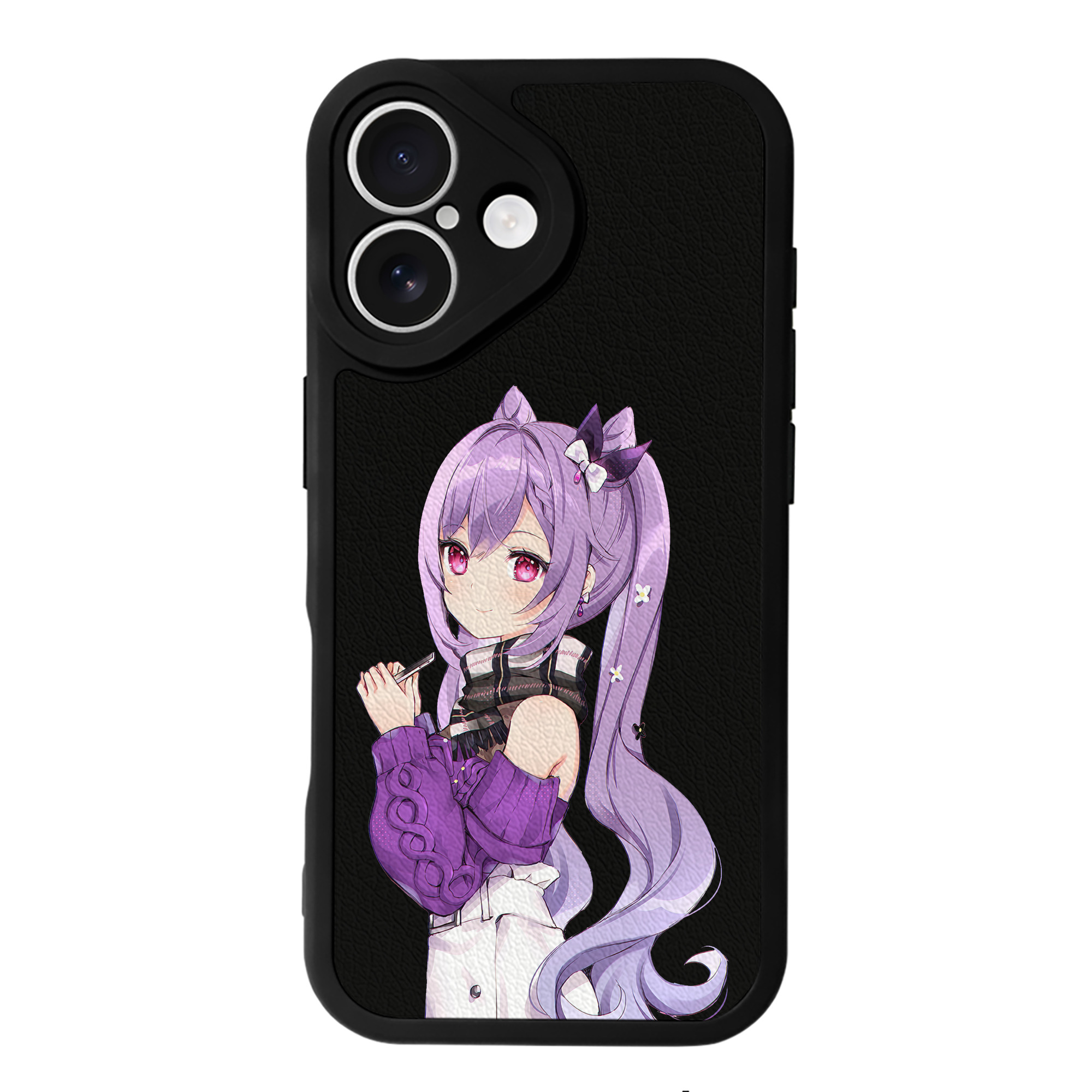げんし神 刻晴 こくせい genshin Kokusei 【iPhone 16シリーズ対応】シリコンスマホケース（レザー調） 材質：シリコン